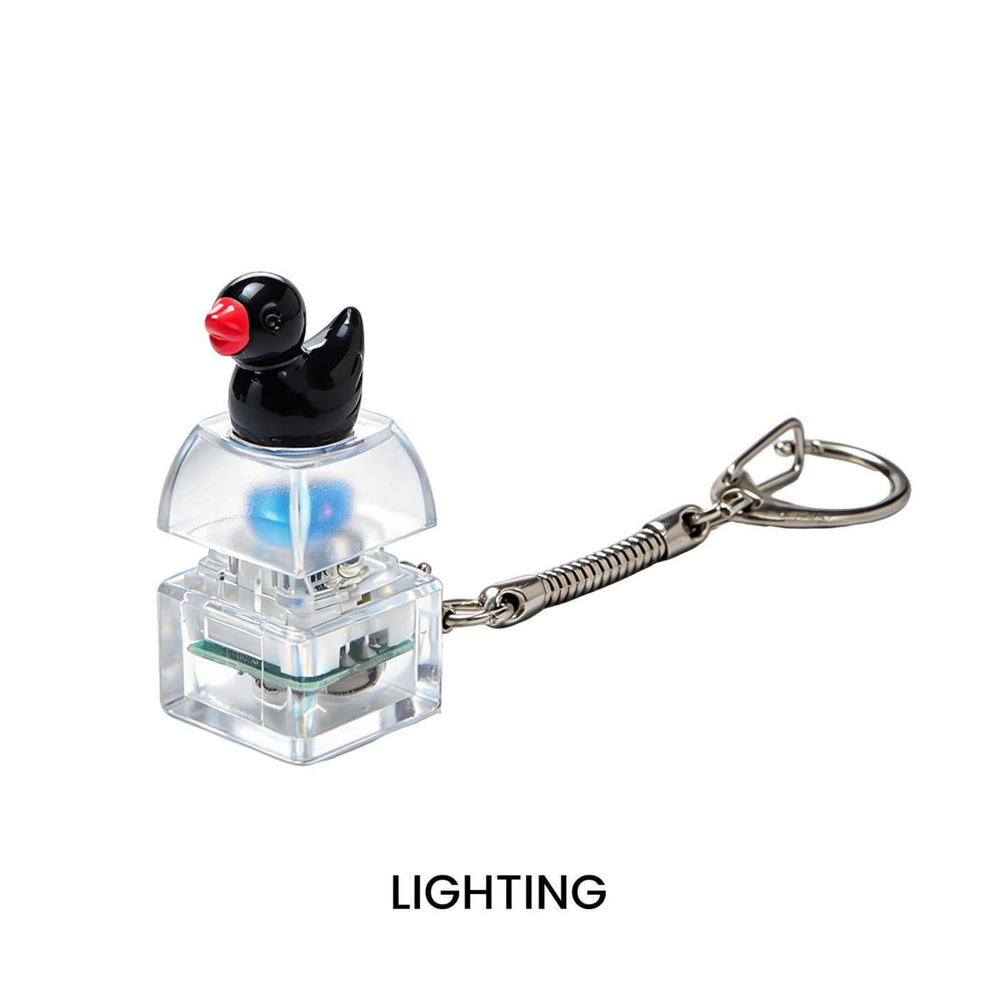VaultBlock Flash Pop Keychain — Glowing Squeeze Clicker