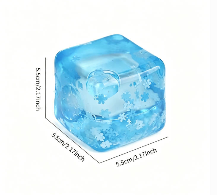 Snowflake Squeezable Sensory Cube