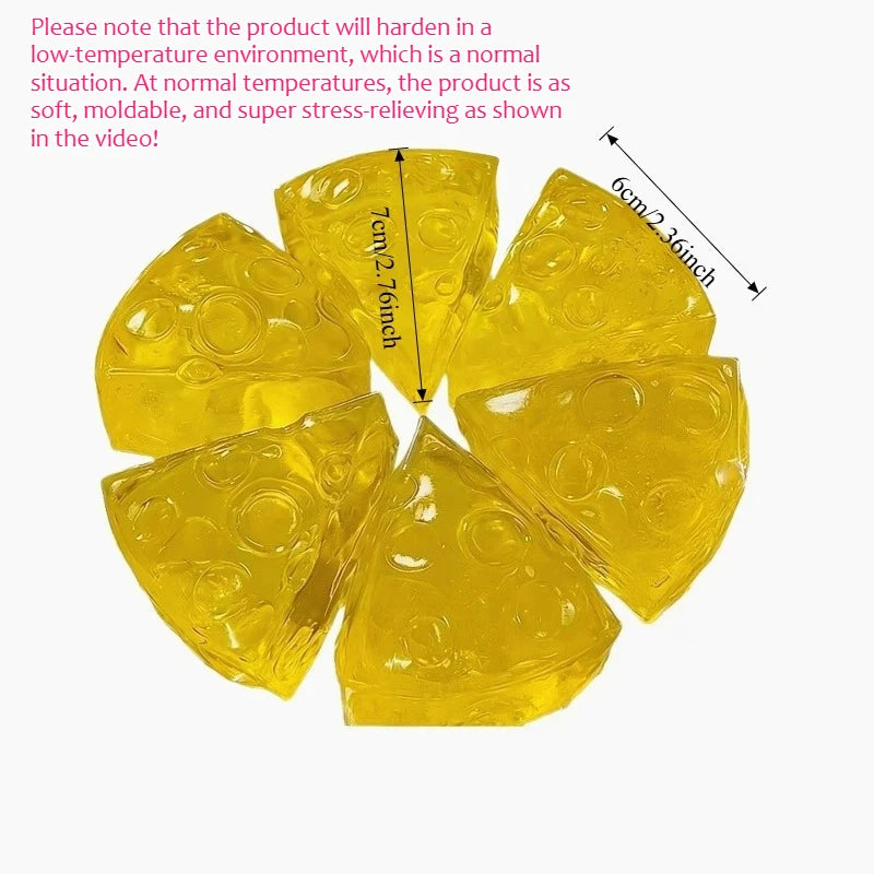 Honey Cheese Square Mochi Squishy – Anti-Stress Sensory Fidget Toy