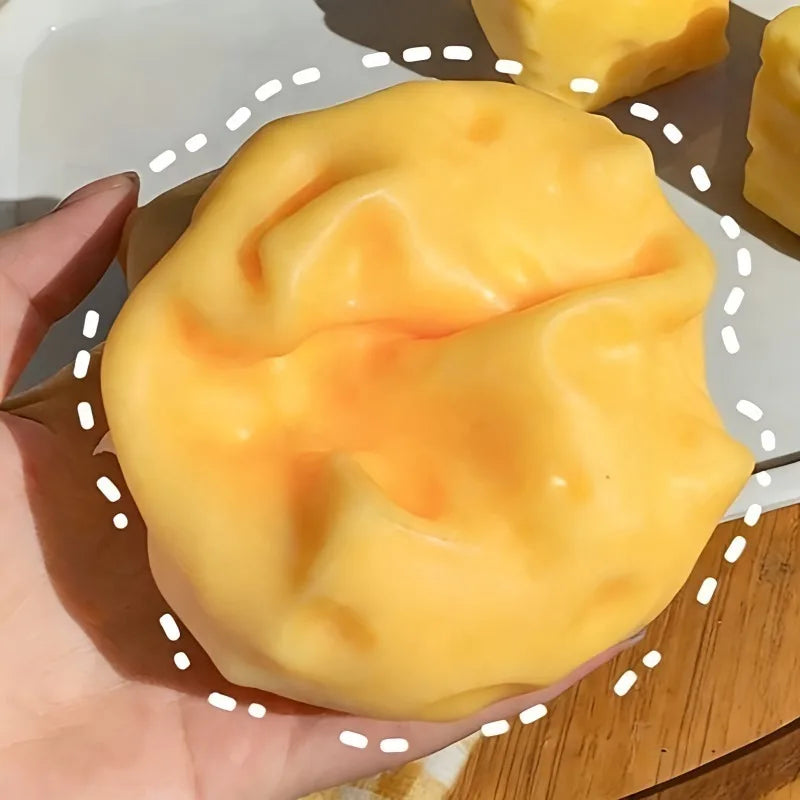 Giant Cheese Block Squishy – Taba Jumbo Slow Rise Stress Relief Toy