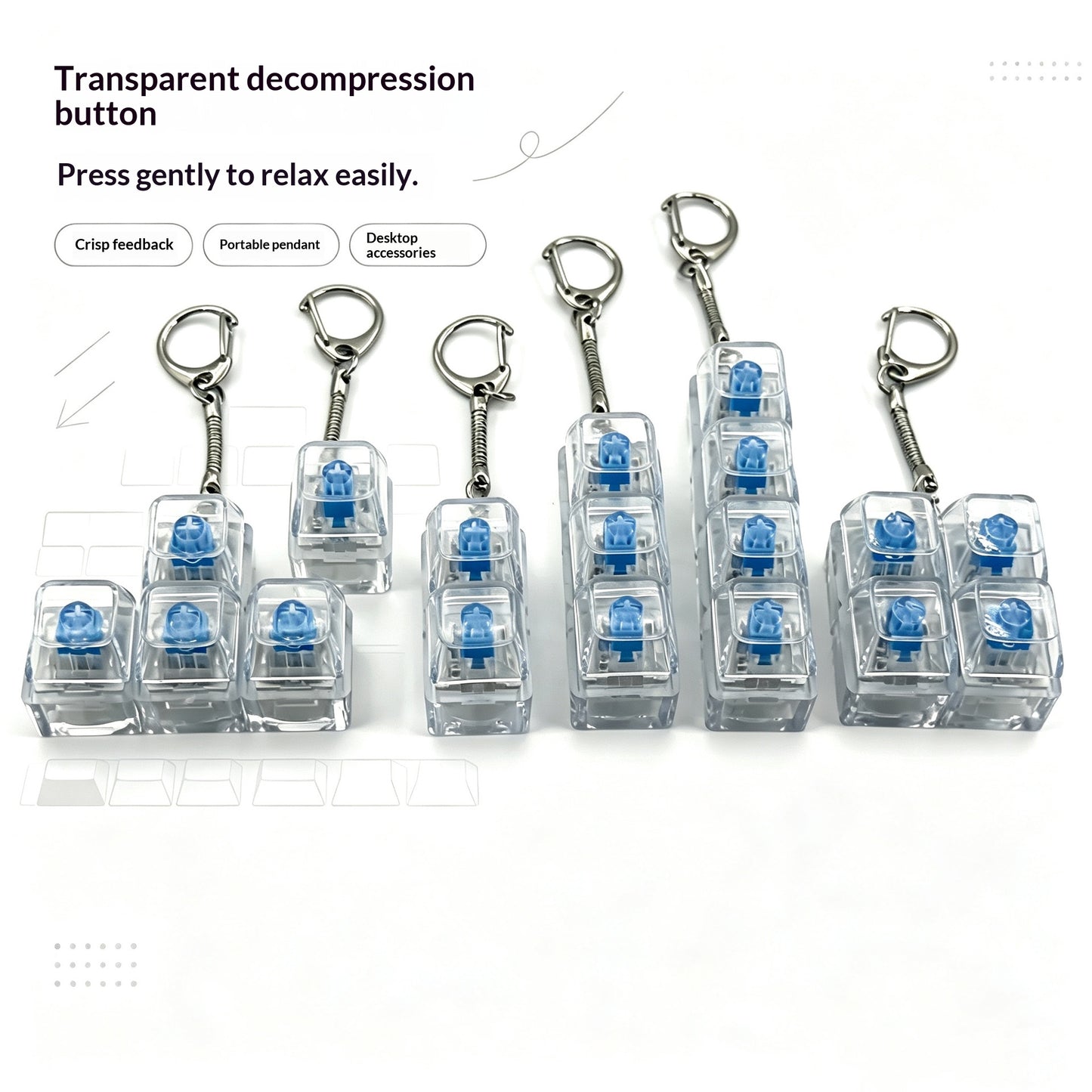 VaultBlock Crystal Pop Button — Clicky Decompression Fidget