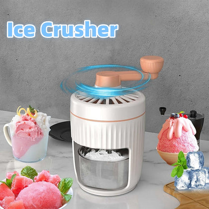 Hand-Crank Ice Shaver for Snow Cones & Slushies