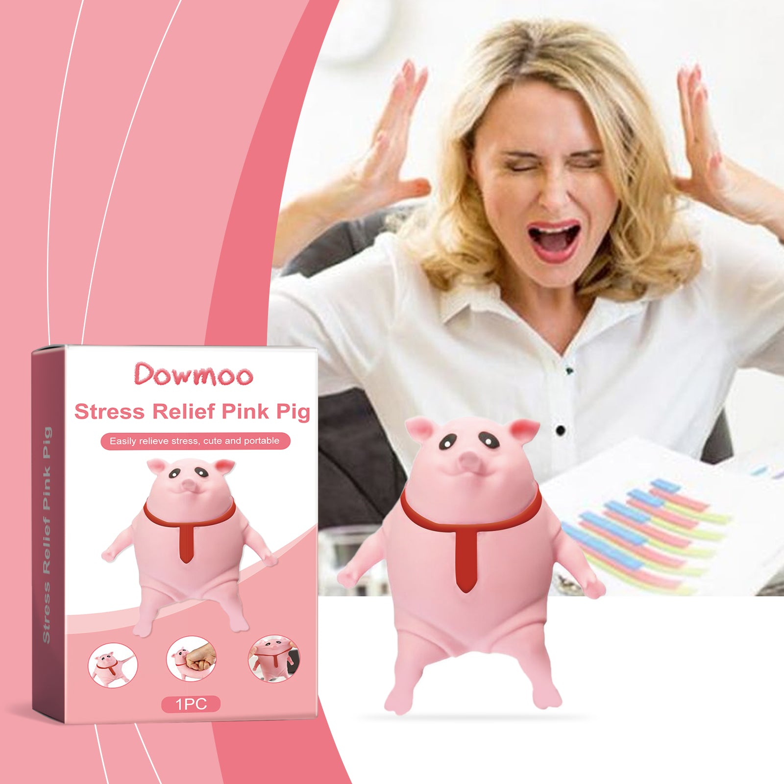 Cute Pig Squeeze Stress-Relief Toy
