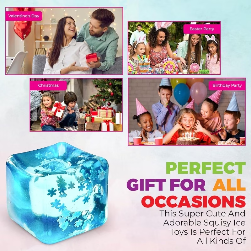 Snowflake Squeezable Sensory Cube