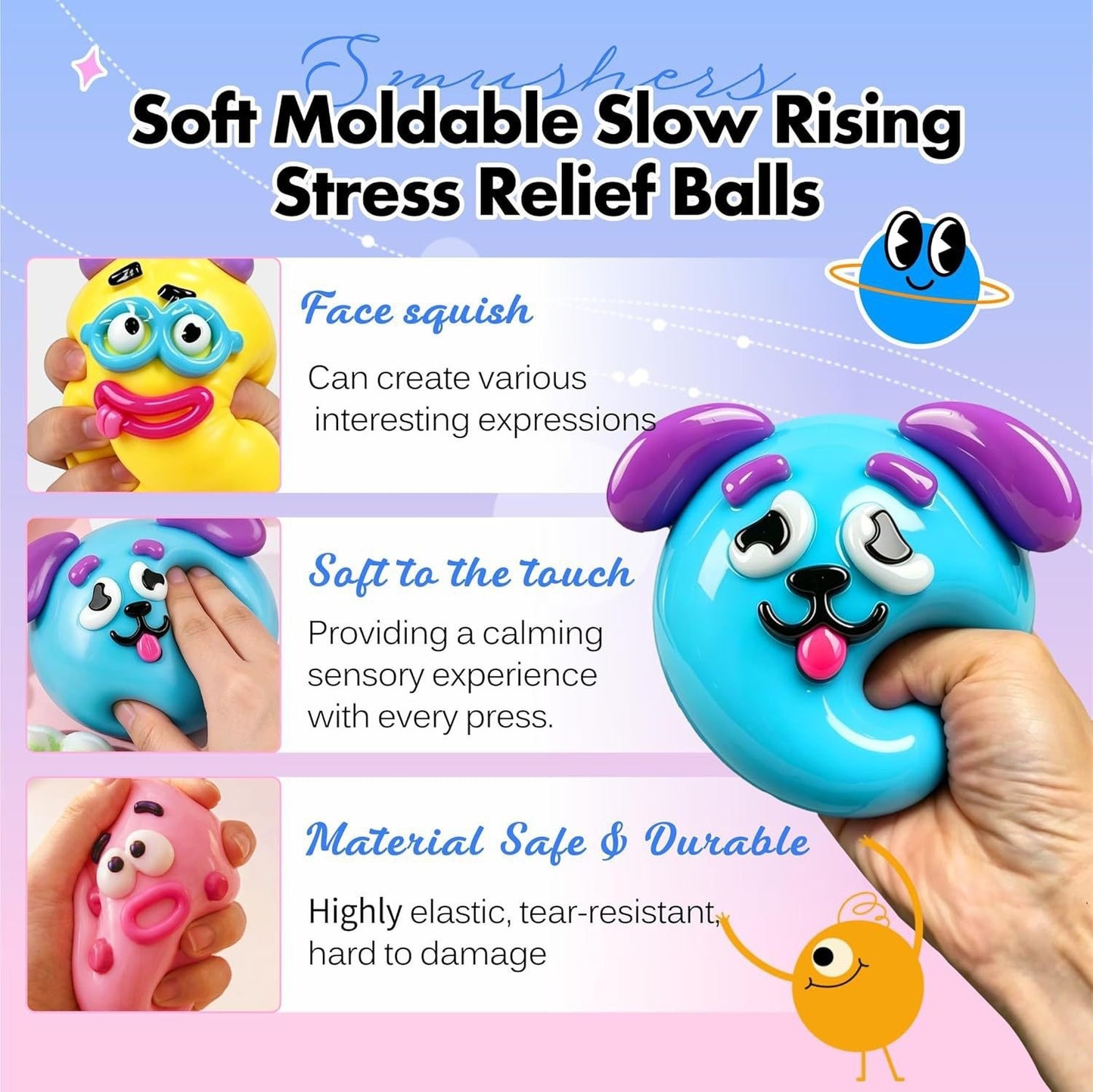 VaultBlobs Mood-Flip Pup — Face-Changing Squish