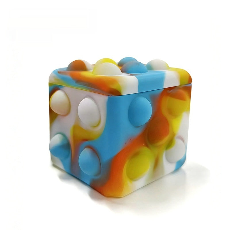 3D Dice Silicone Bubble Squeeze Ball