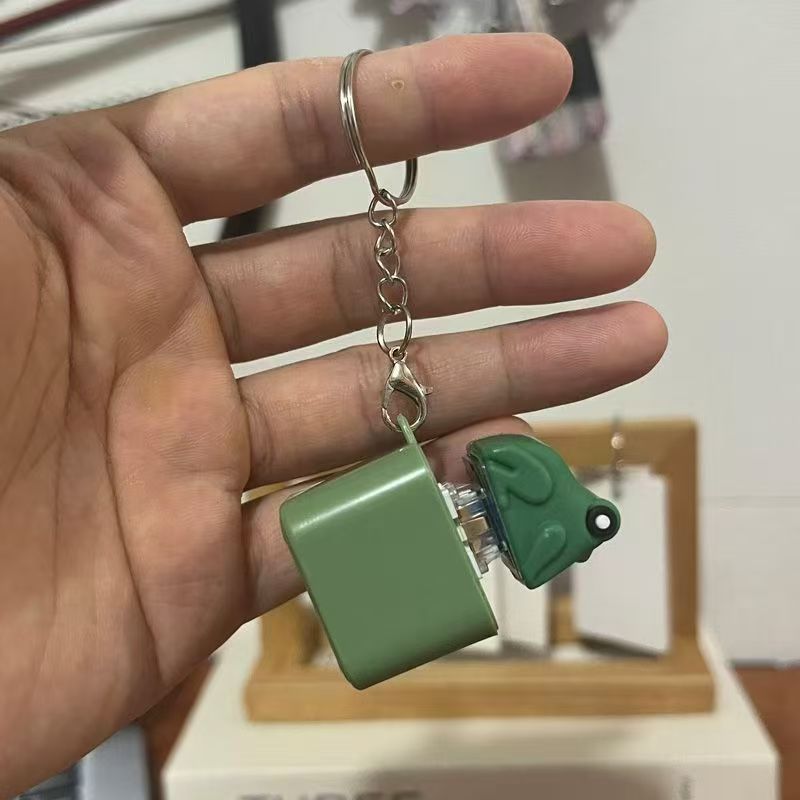 VaultBlock Glow Button Keychain — Squeeze & Light Fidget