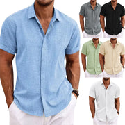 Men's Beach Short-Sleeve Shirt (Plus Sizes)
