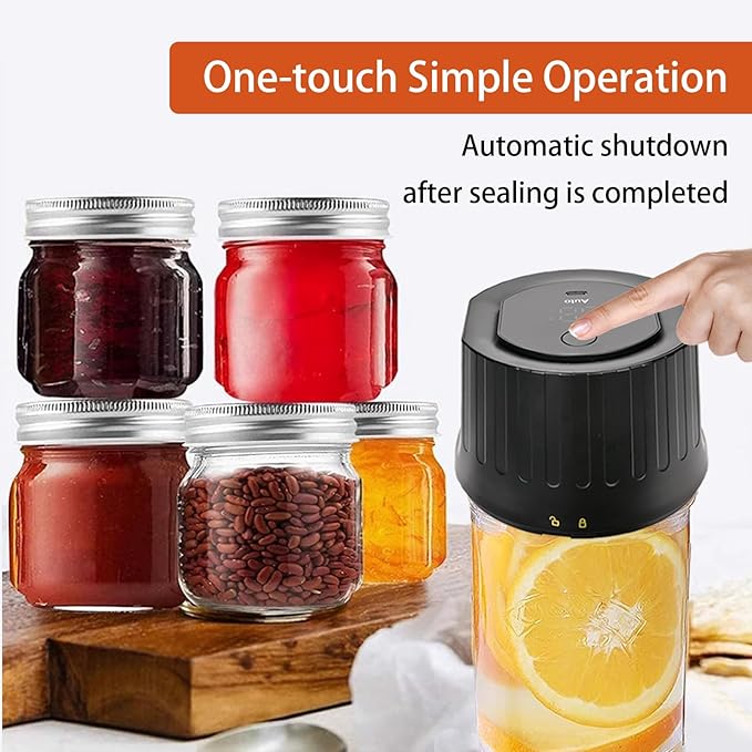 JarSeal™ Mason Jar Vacuum Sealer 🫙 — Electric Food Preservation Kit