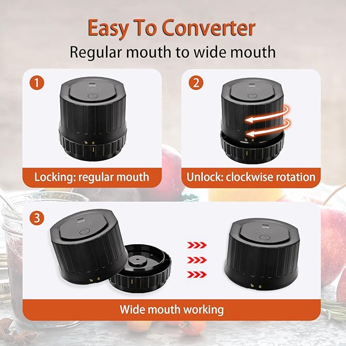 JarSeal™ Mason Jar Vacuum Sealer 🫙 — Electric Food Preservation Kit