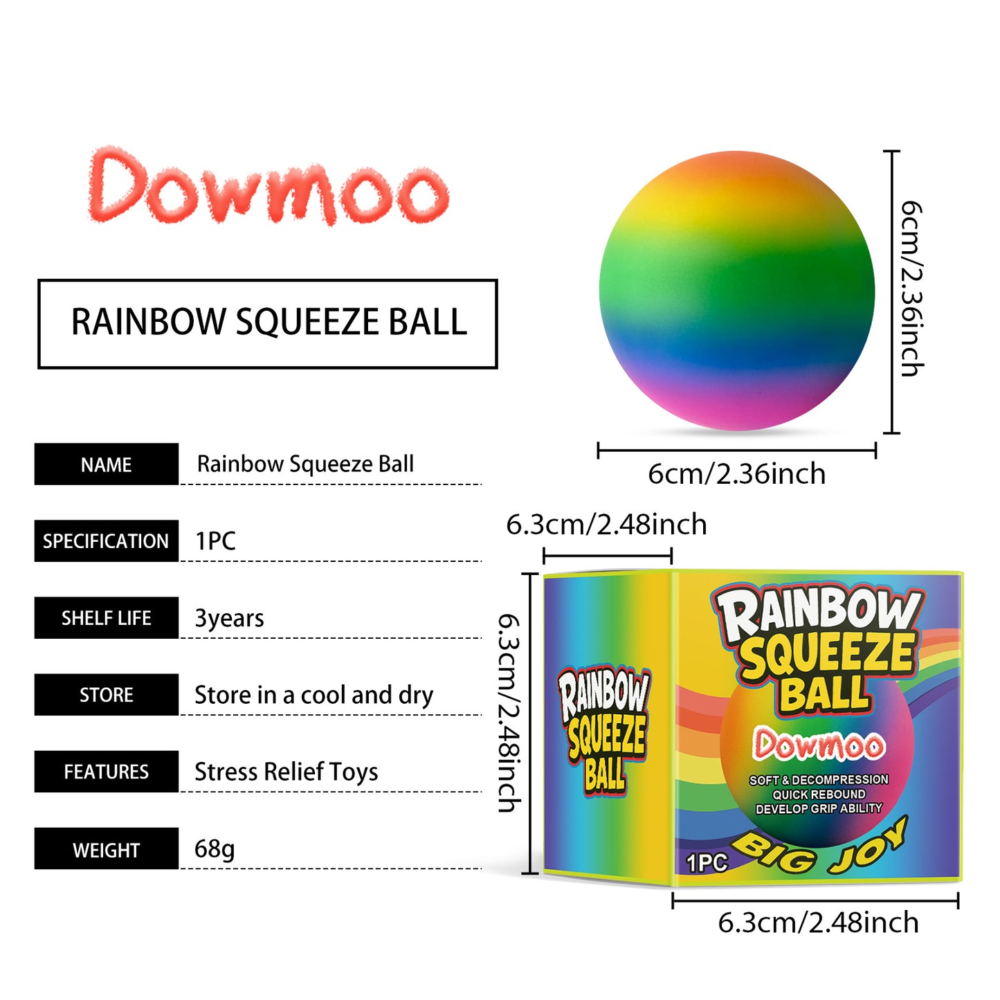 Rainbow Squeeze Stress Ball