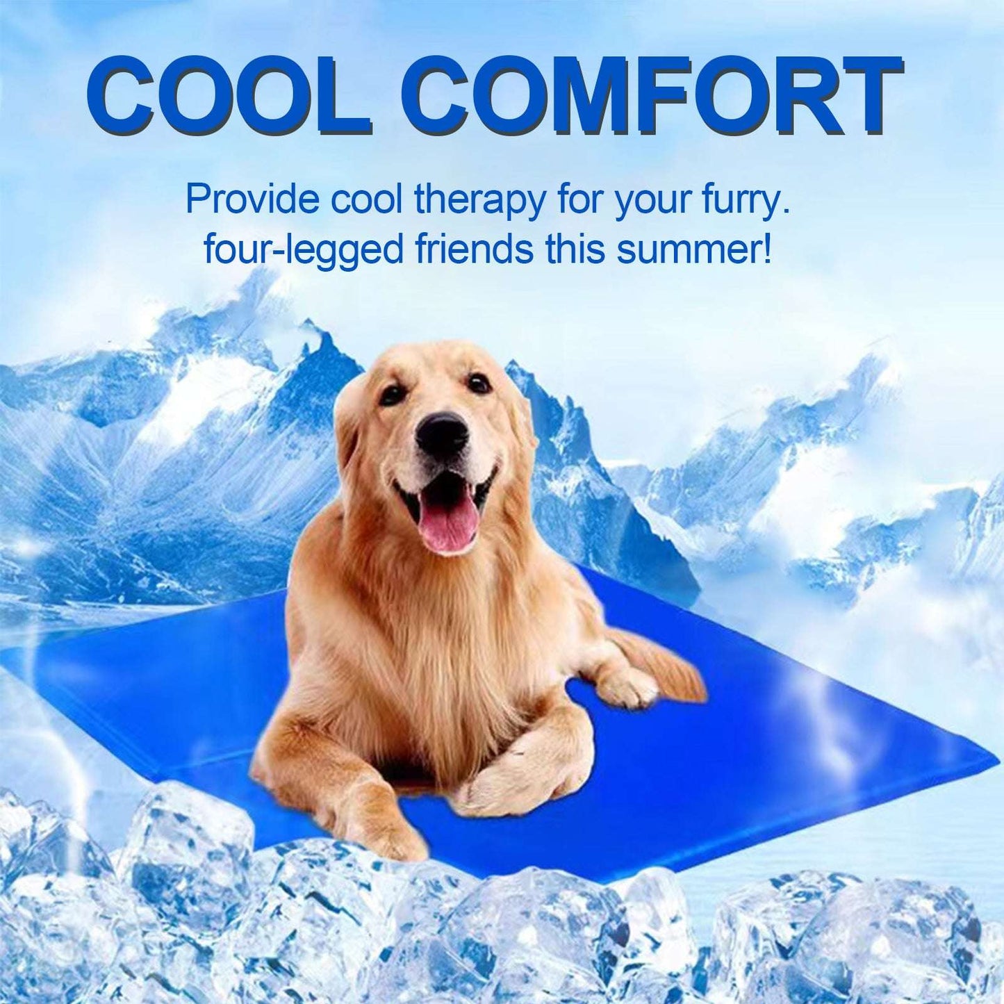 ChillPad™ Pet Cooling Mat 🐾❄️ — Pressure-Activated Gel, No Water Needed