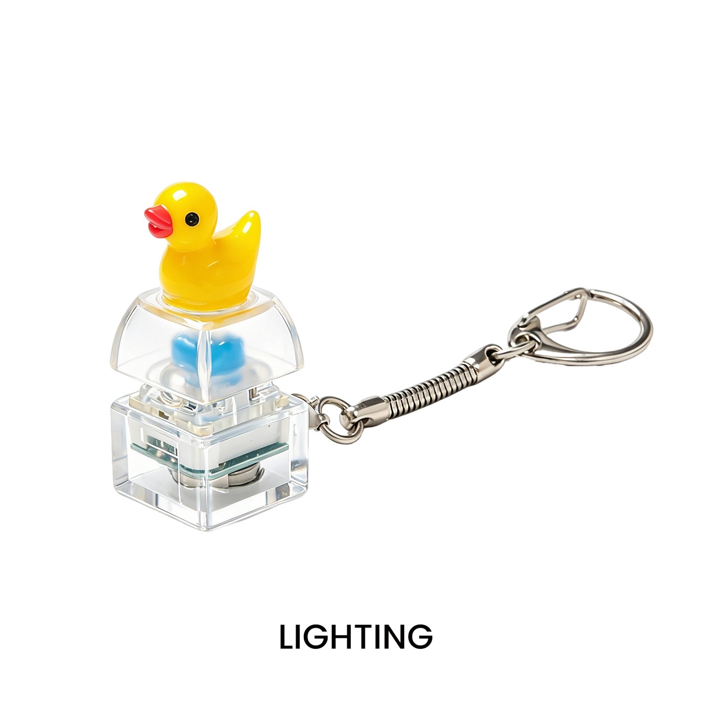 VaultBlock Flash Pop Keychain — Glowing Squeeze Clicker