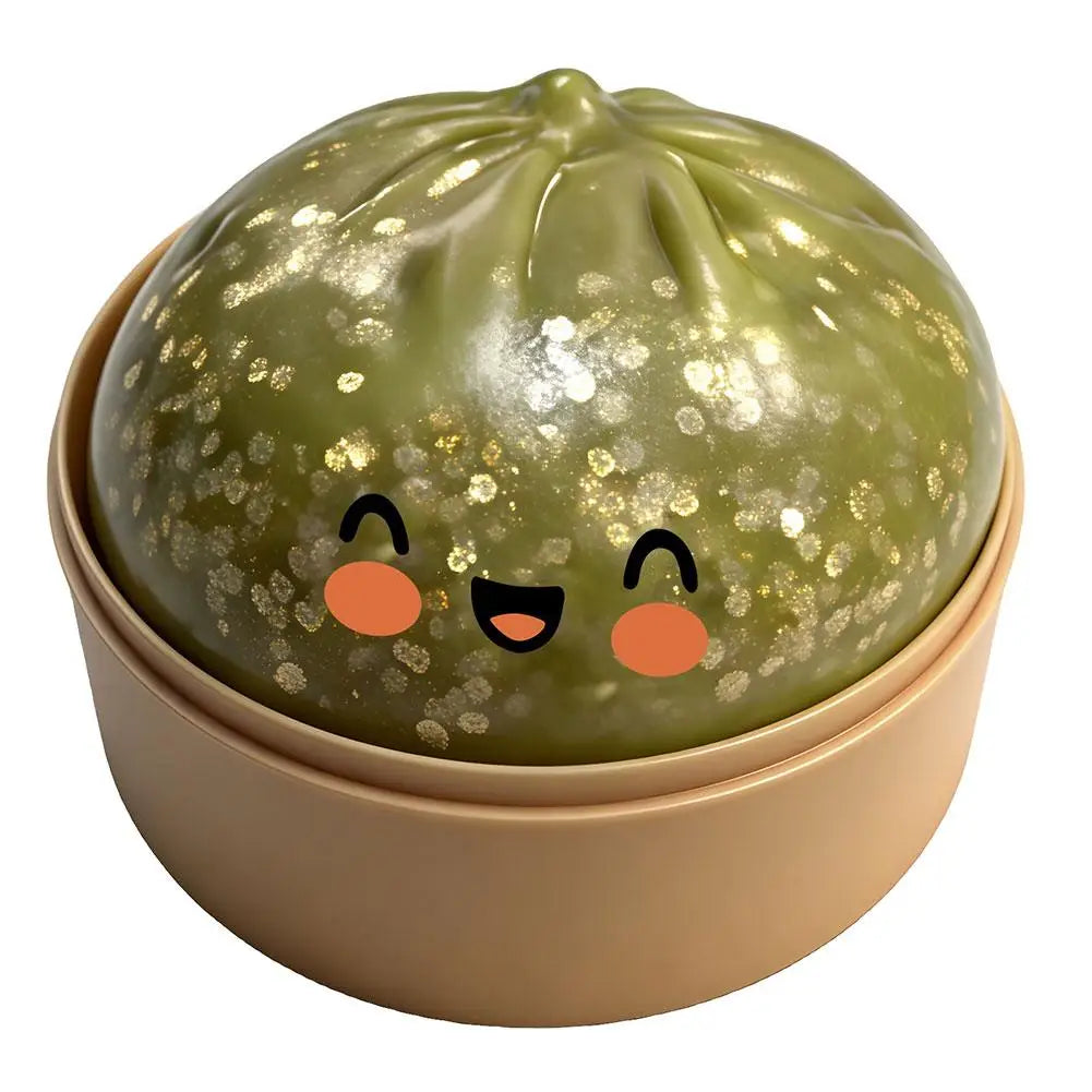 VaultBlobs Steamed Bun Squishy — Slow-Rising Glitter Stress Ball