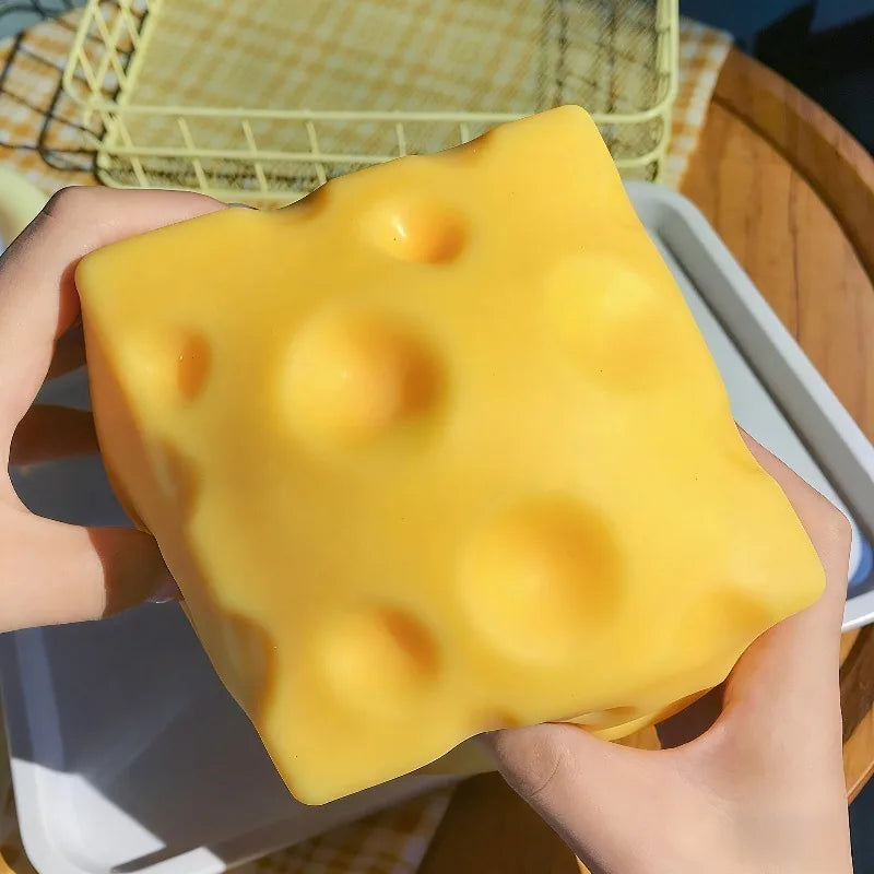 Giant Cheese Block Squishy – Taba Jumbo Slow Rise Stress Relief Toy