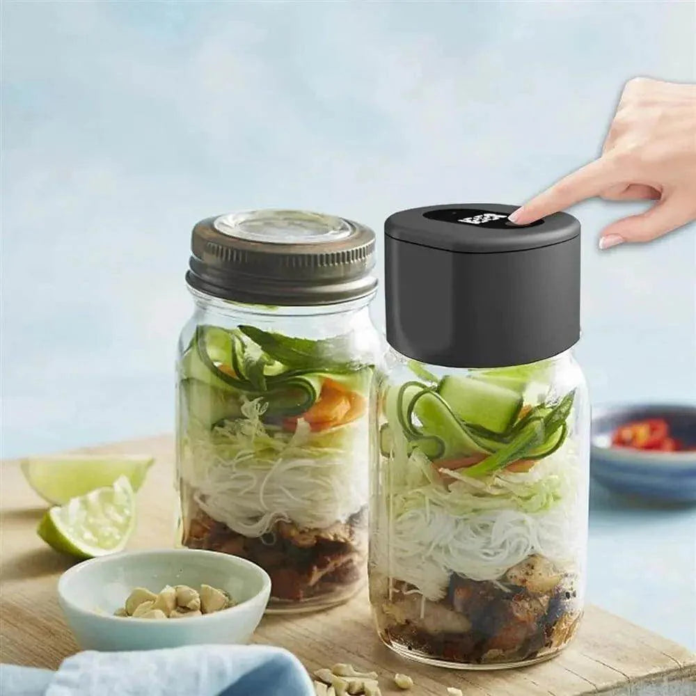 JarSeal™ Mason Jar Vacuum Sealer 🫙 — Electric Food Preservation Kit