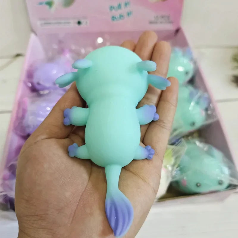 Axolotl Squeeze Ball Squishy – Cute Cartoon Anti-Stress Slow Rise Toy