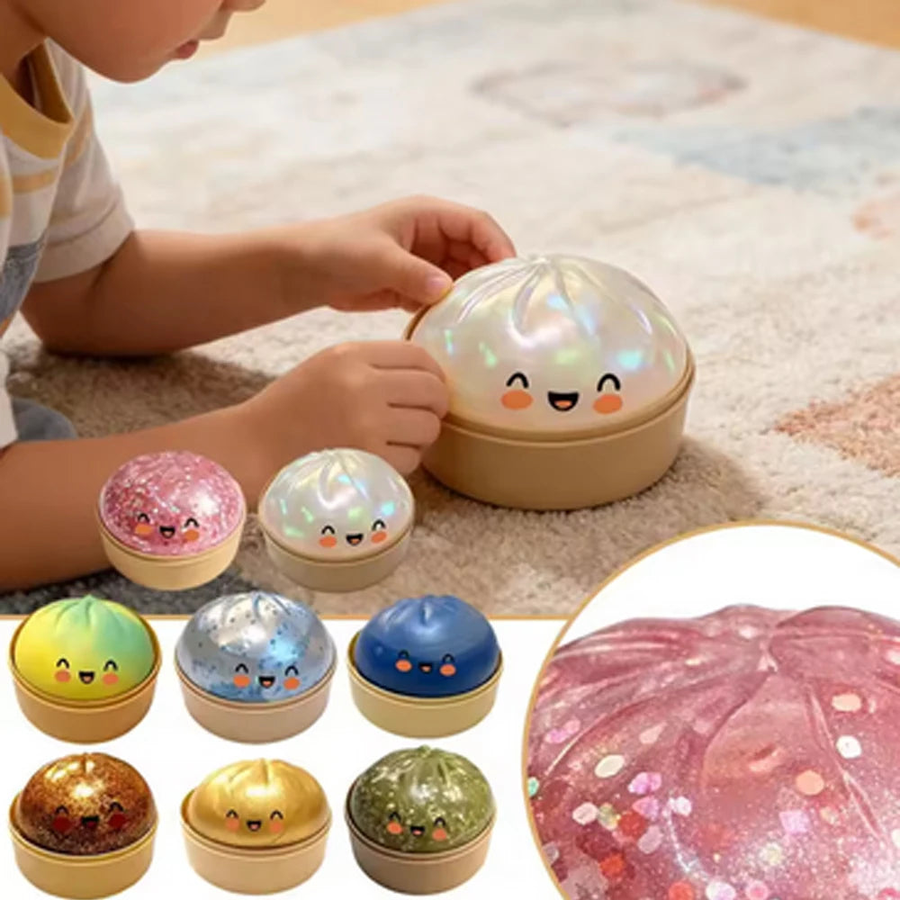 Steamed Bun Squeeze Keychain Squishy – Dimsum Slow Rise Decompression Fidget