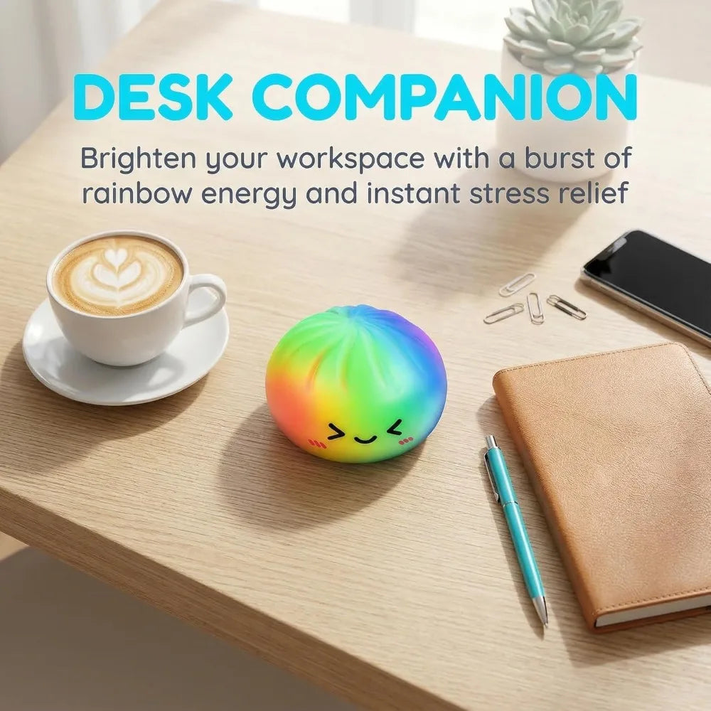 VaultBlobs Rainbow Dumpling Squishy — Slow-Rising Stress Toy