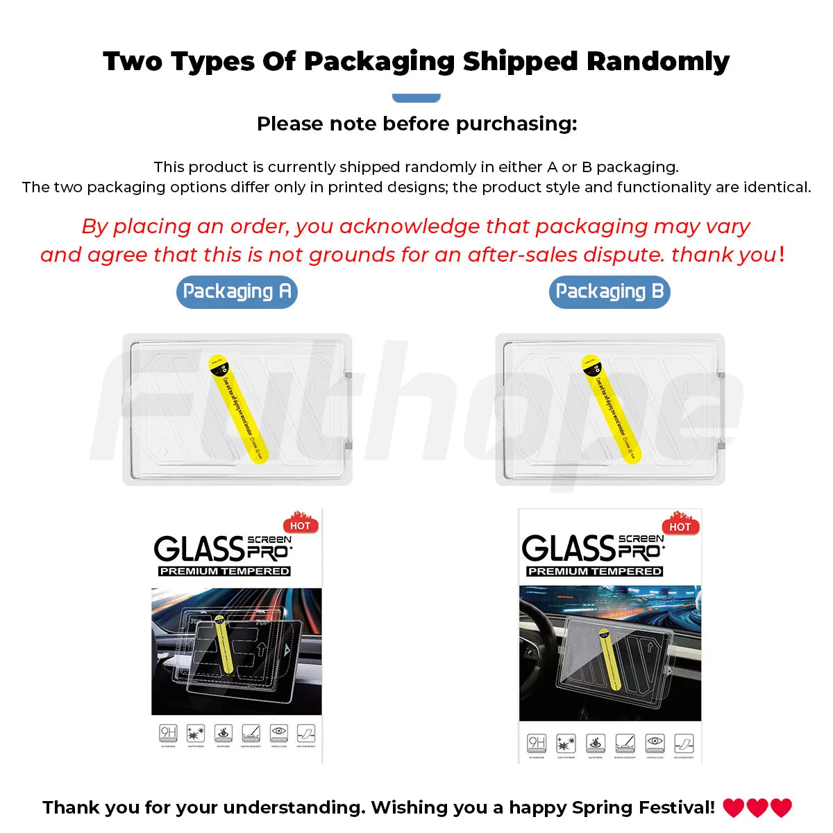 Futhope 16 Inch Tempered Glass Screen Protector For Tesla Model Y YL 2026 Juniper HD Center Control Film Installation Tool