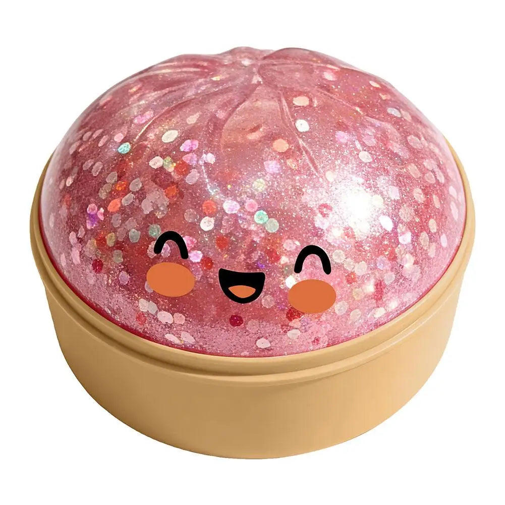 VaultBlobs Steamed Bun Squishy — Slow-Rising Glitter Stress Ball