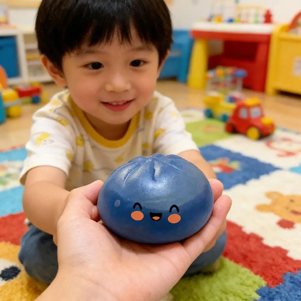 VaultBlobs Steamed Bun Squishy — Slow-Rising Glitter Stress Ball