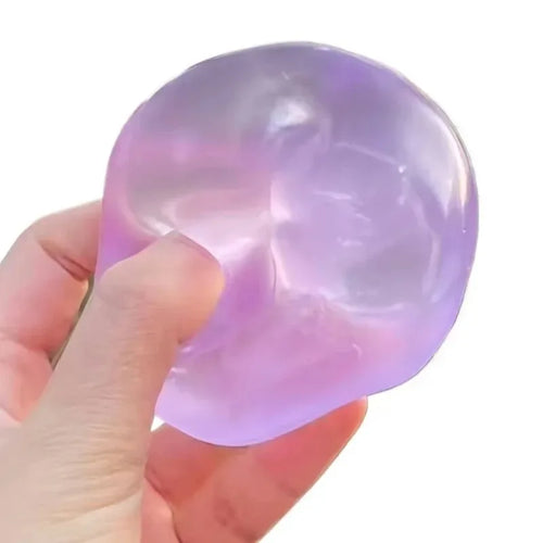 VaultBlobs Coconut Mochi Maltose Squishy — Clear Sticky Squeeze Toy
