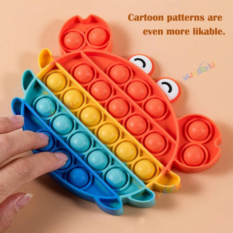 Rainbow Pop Push Bubble Fidget Toy – Sensory Stress Relief for Kids &amp; Adults