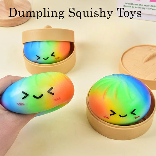 VaultBlobs Bamboo Steamer Dumpling Squishy — Slow-Rise Set
