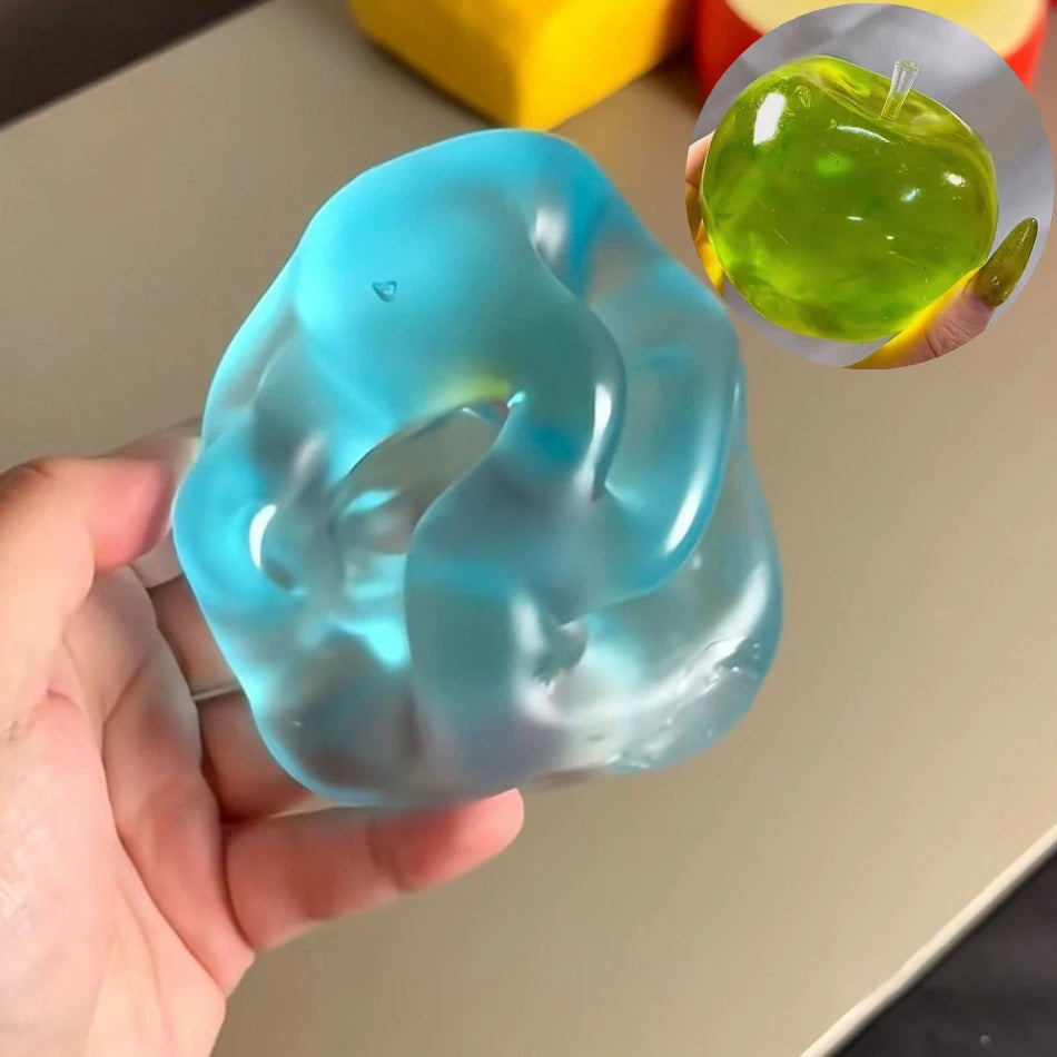 Green Apple Squishy Stress Ball – Slow Rise Fidget Toy for ADHD &amp; Anxiety