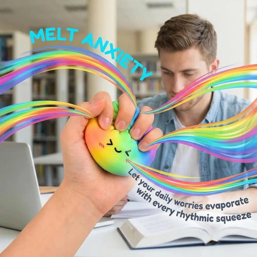 VaultBlobs Rainbow Dumpling Squishy — Slow-Rising Stress Toy