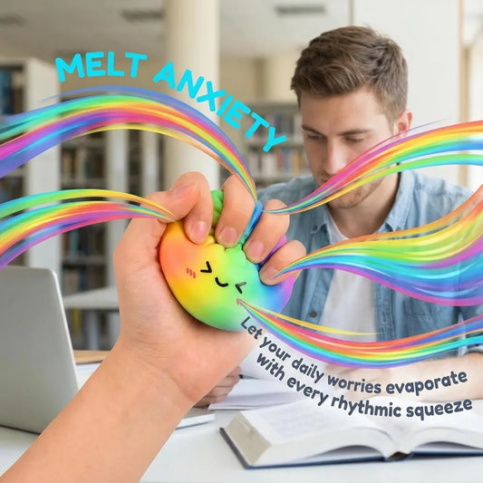 VaultBlobs Rainbow Dumpling Squishy — Slow-Rising Stress Toy