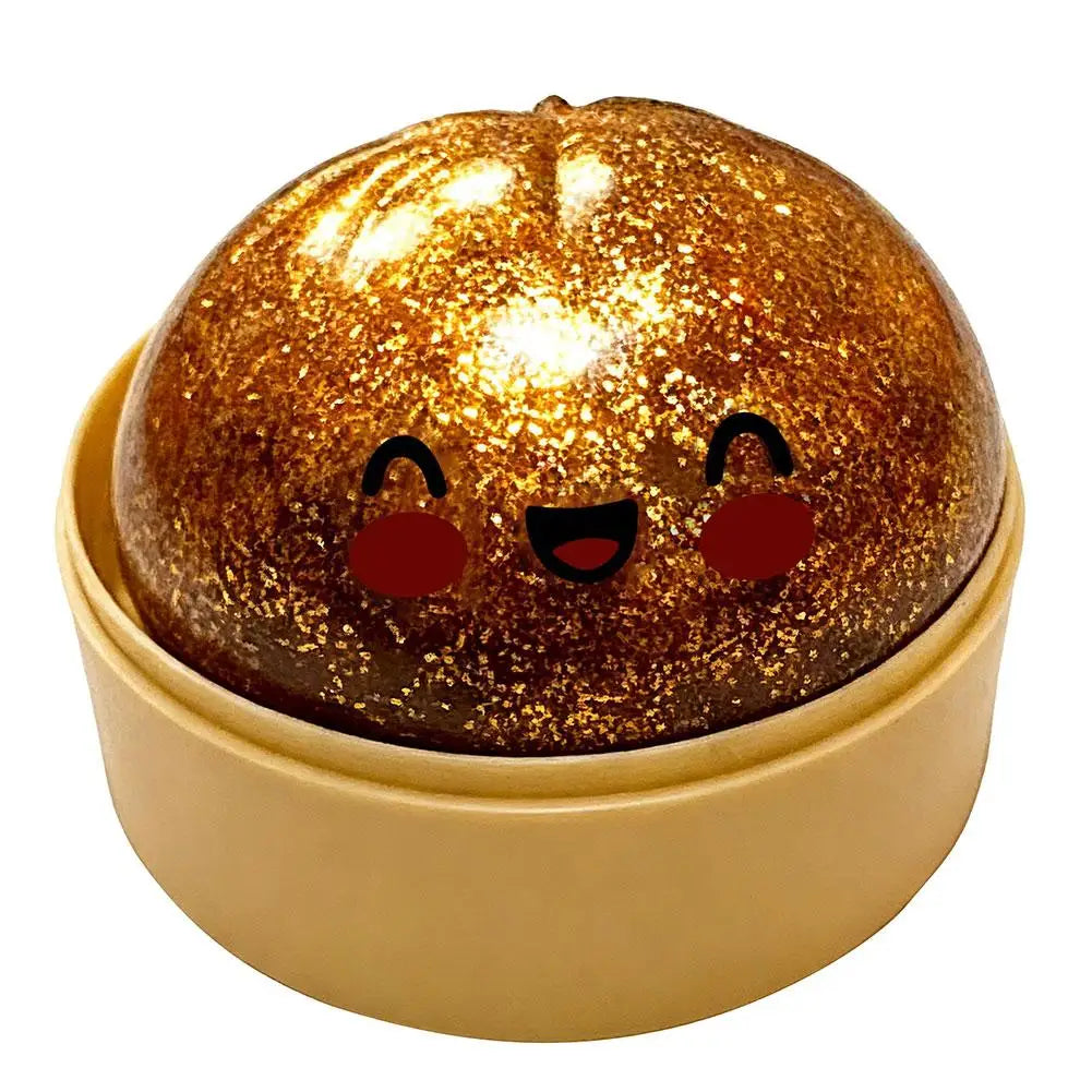 VaultBlobs Steamed Bun Squishy — Slow-Rising Glitter Stress Ball