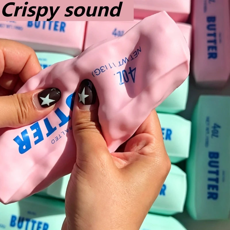 Jumbo Cheese Cube Squishy Stress Ball – Shapeable Non-Bounce Giant Fidget Toy