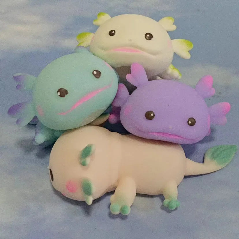 Axolotl Squeeze Ball Squishy – Cute Cartoon Anti-Stress Slow Rise Toy