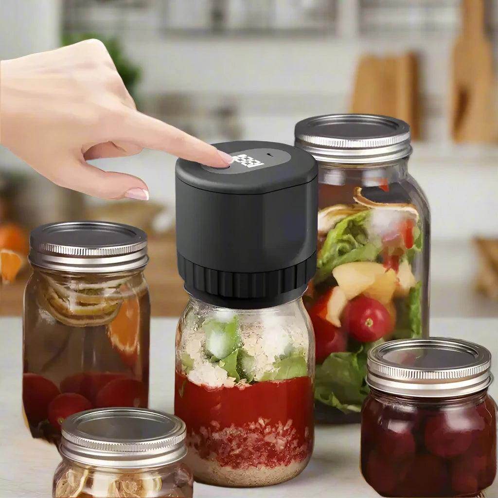 JarSeal™ Mason Jar Vacuum Sealer 🫙 — Electric Food Preservation Kit