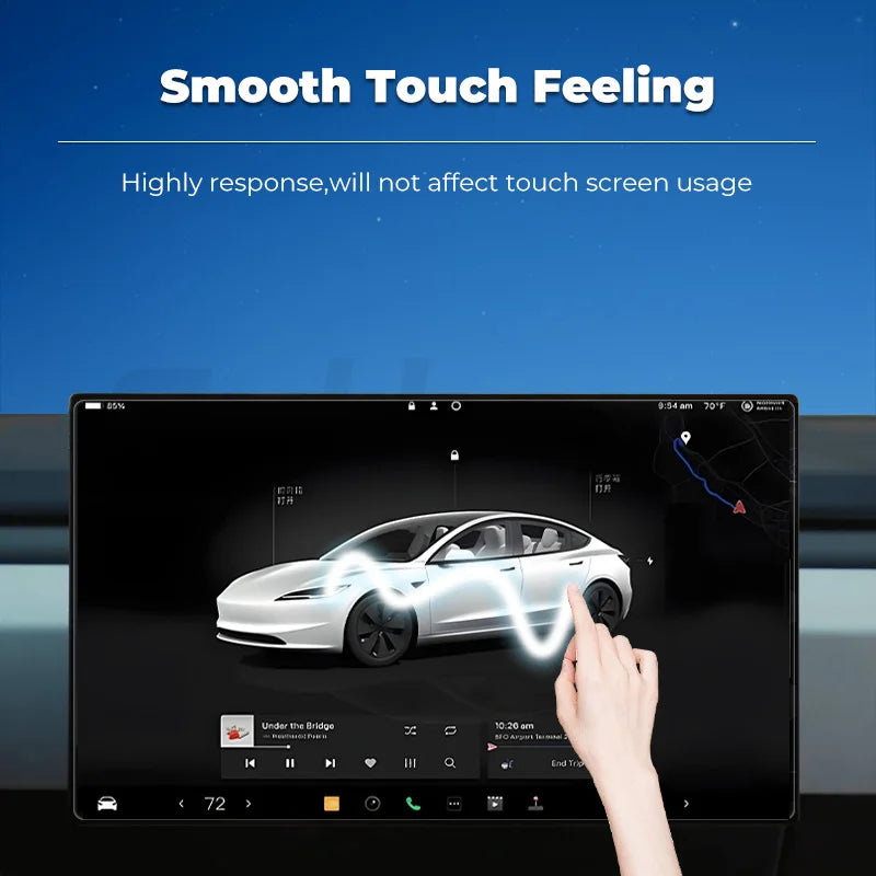 Futhope 16 Inch Tempered Glass Screen Protector For Tesla Model Y YL 2026 Juniper HD Center Control Film Installation Tool
