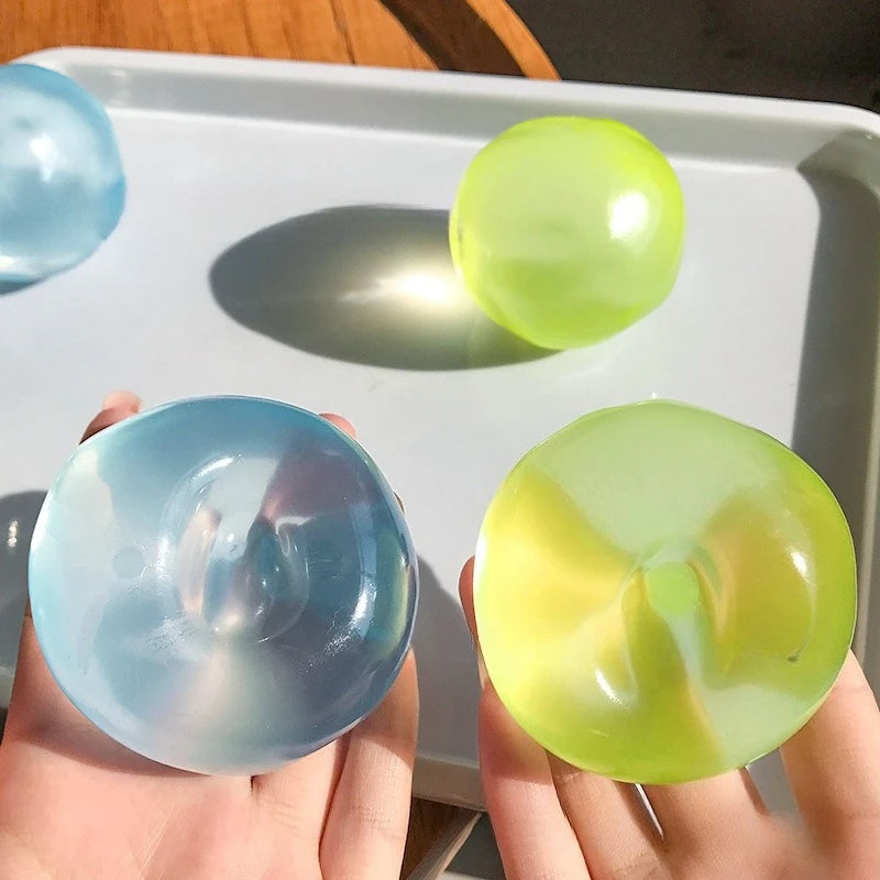Coconut Oil Mochi Maltose Squeeze Toy – Transparent Stress Relief Fidget