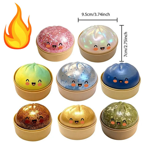 VaultBlobs Glitter Dumpling Squish — Slow-Rebound Stress Ball