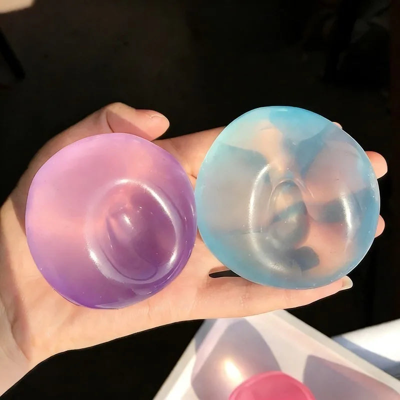 Coconut Oil Mochi Maltose Squeeze Toy – Transparent Stress Relief Fidget