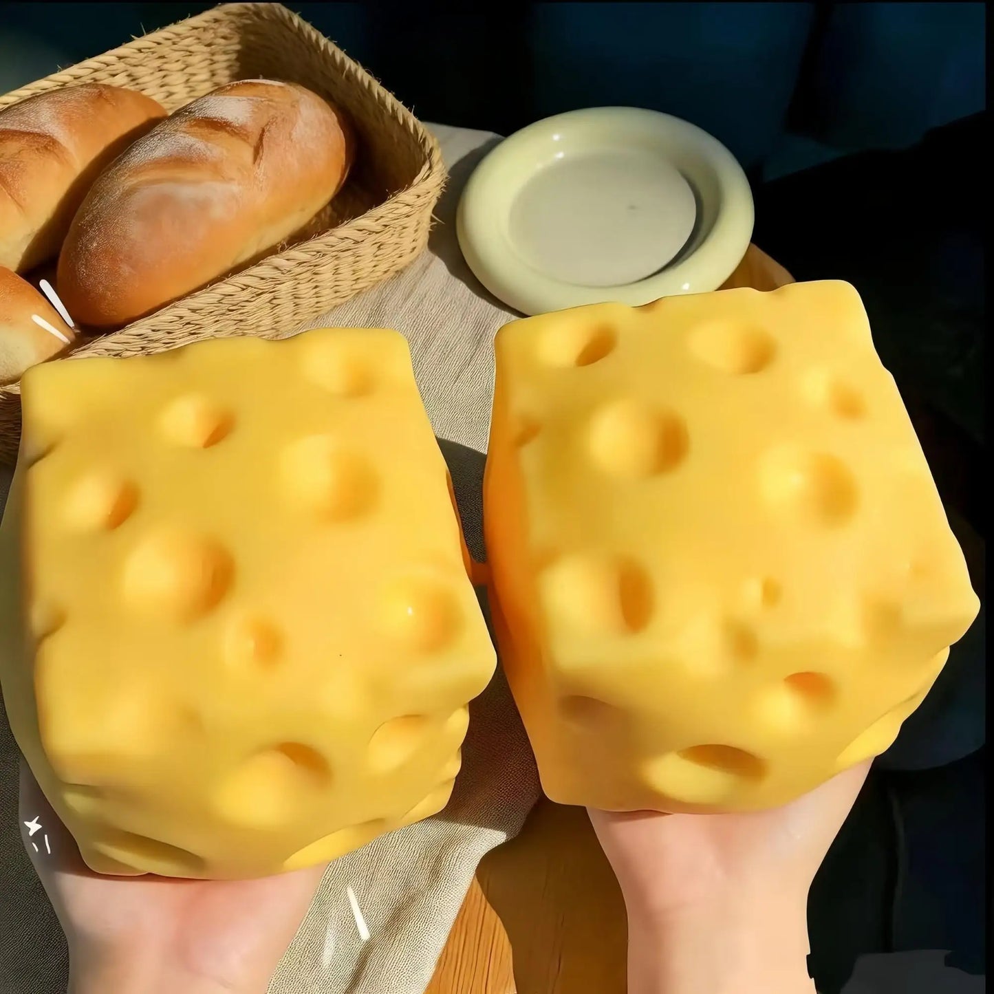 VaultBlobs Cheese Tower — Giant Squeeze Stack