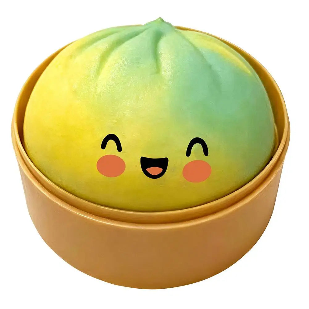 VaultBlobs Steamed Bun Squishy — Slow-Rising Glitter Stress Ball