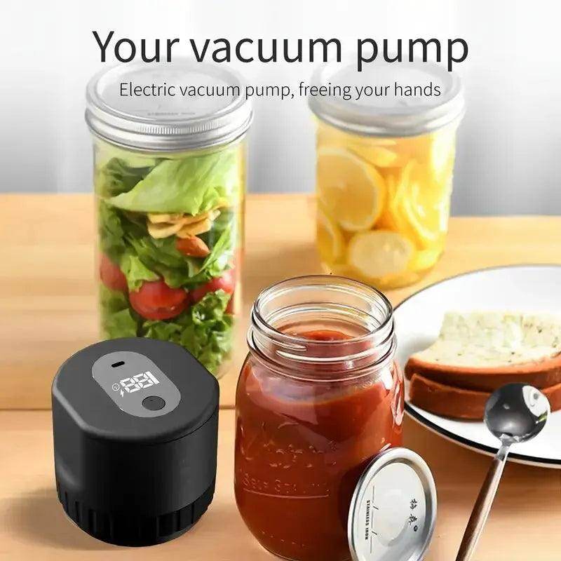 JarSeal™ Mason Jar Vacuum Sealer 🫙 — Electric Food Preservation Kit