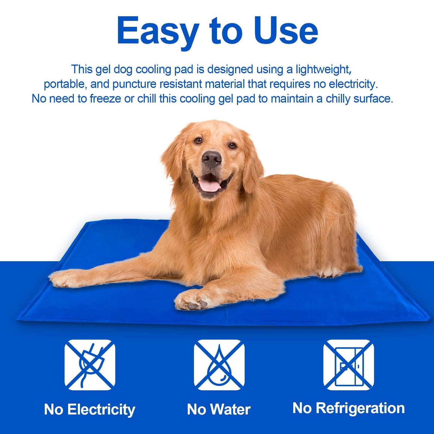 ChillPad™ Pet Cooling Mat 🐾❄️ — Pressure-Activated Gel, No Water Needed