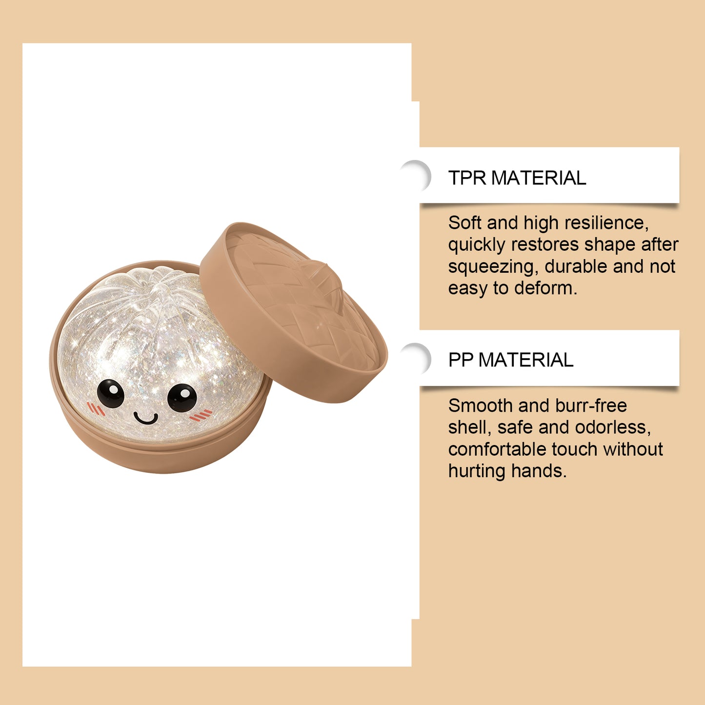 Glitter Steamed-Bun Slow-Rising Squishy
