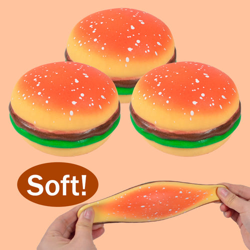 VaultBlobs Smash Burger Squishy — Slow-Rise Food Squeeze Toy