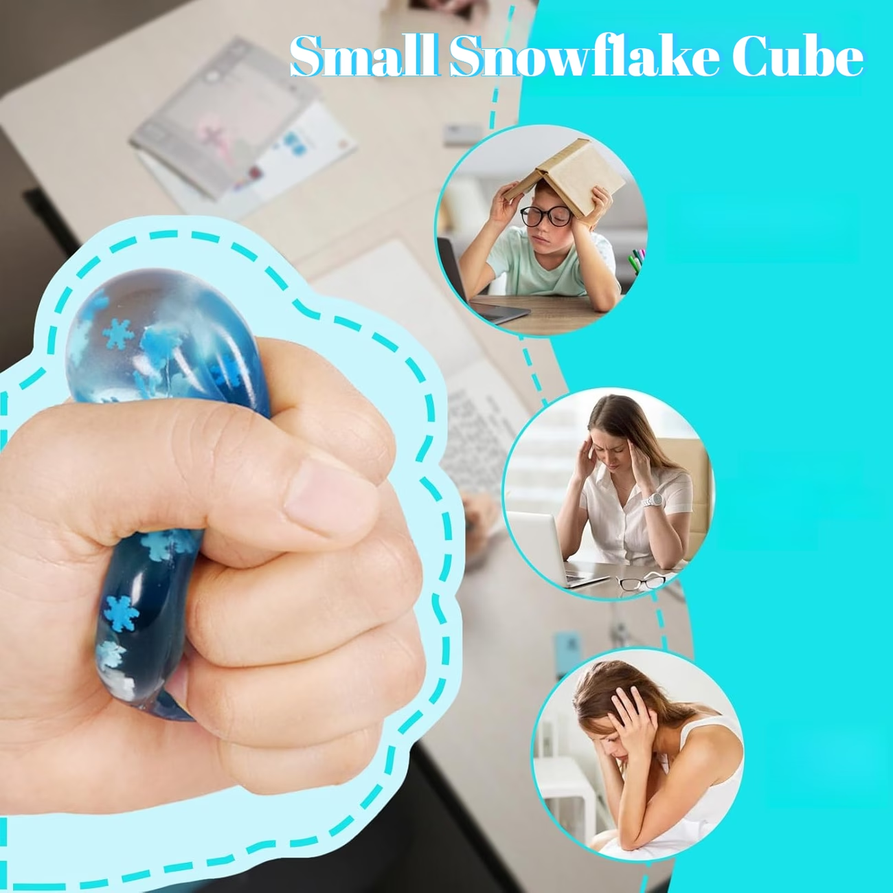 Snowflake Squeezable Sensory Cube
