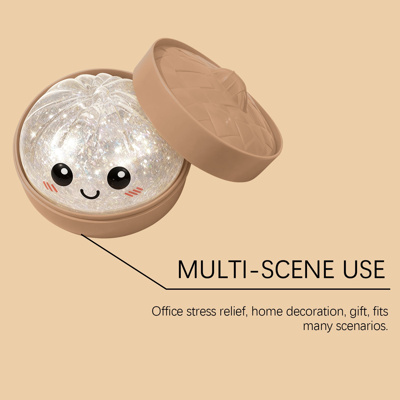Glitter Steamed-Bun Slow-Rising Squishy