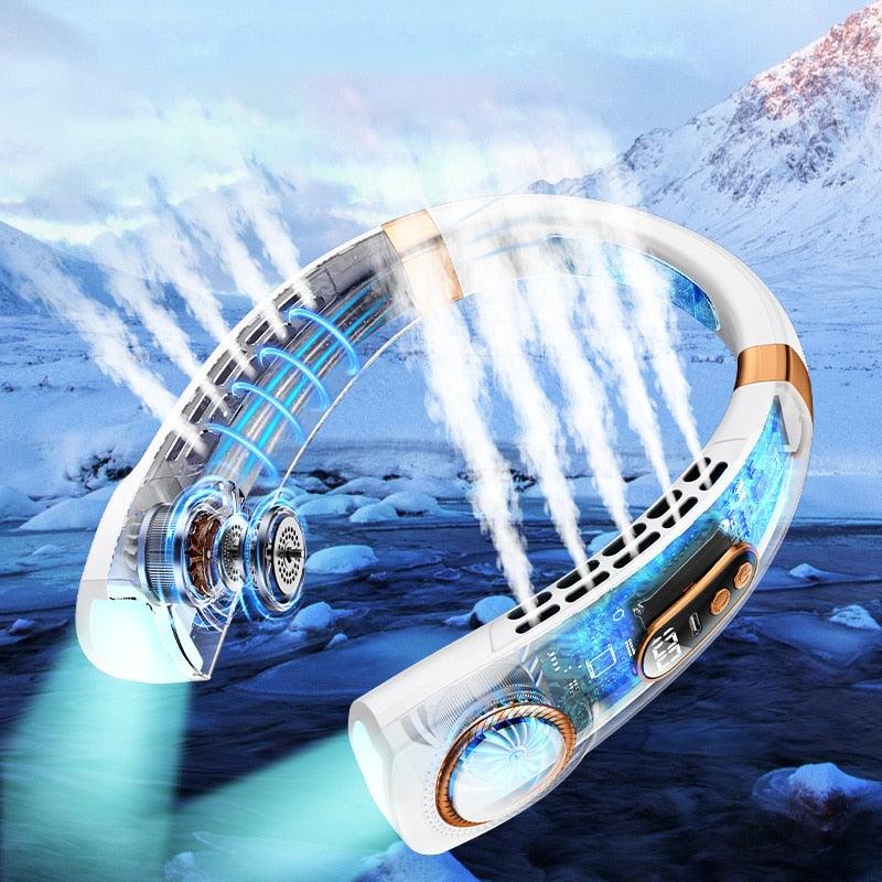 ChillCollar™ Neck Fan ❄️ — Bladeless 5-Speed Wearable Cooling