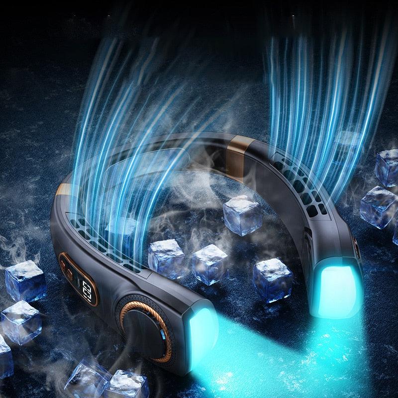 ChillCollar™ Neck Fan ❄️ — Bladeless 5-Speed Wearable Cooling
